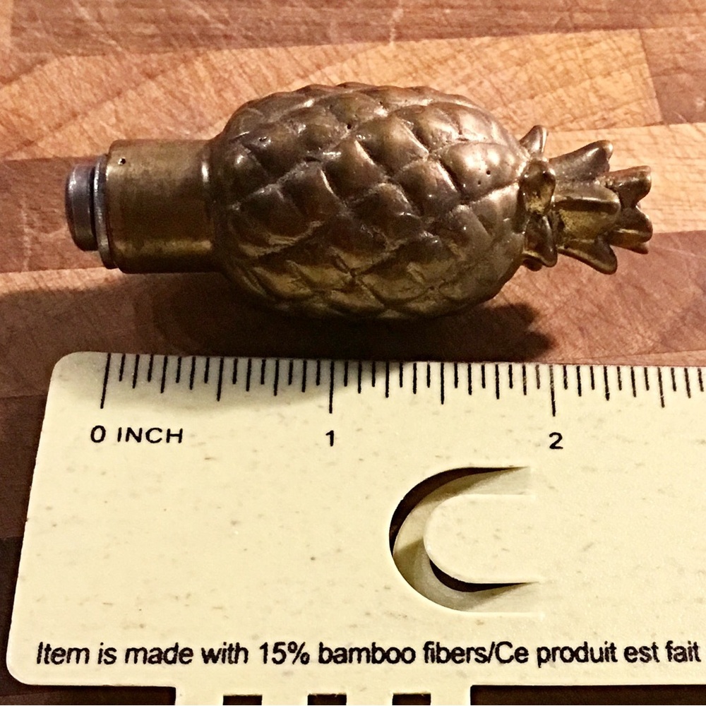 Staub RARE cast brass pineapple lid knob